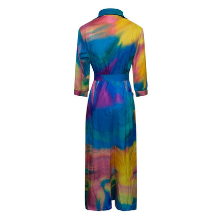 Women Tie Dye Summer Midi Dress