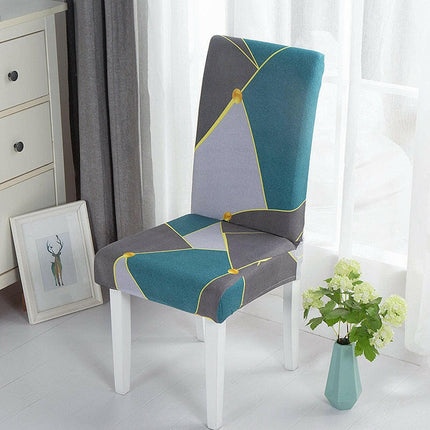 Geometric Elastic Dining Chair Cover Slipcover