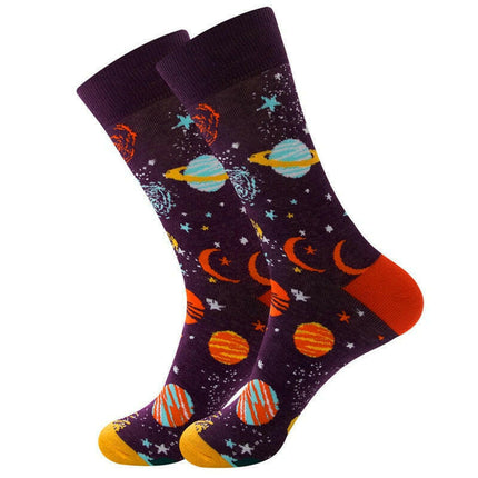 Men Combed 3D Starry Sky Stellar Funny socks