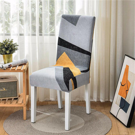 Home Geometric Dining Elastic Chair Slipcover