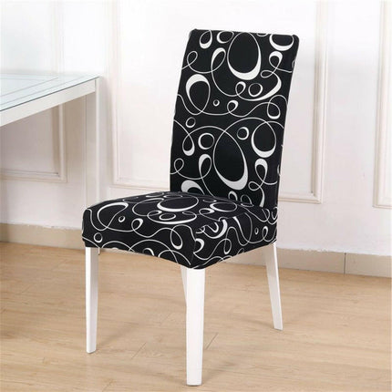 Geometric Elastic Dining Chair Cover Slipcover