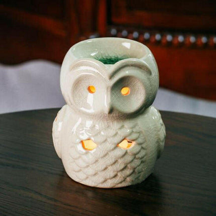 Ceramic Owl Aromatherapy Lamp Oil Burner - Home & Garden Mad Fly Essentials