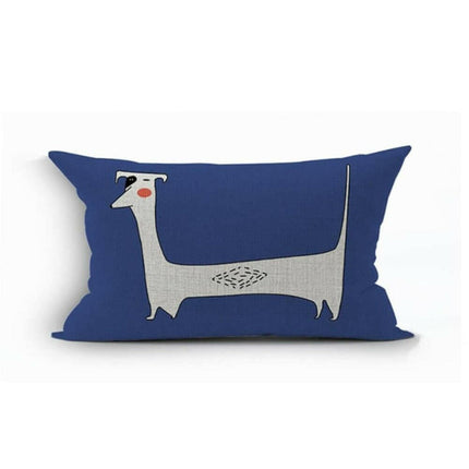 Dog Cushion Covers-Linen Dachshund Pillow Decor - Home & Garden Mad Fly Essentials