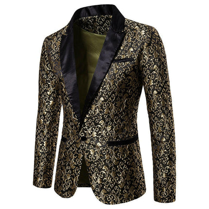 Men Vintage Paisley Formal Blazer Jacket - Men's Fashion Mad Fly Essentials