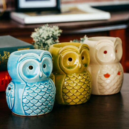 Ceramic Owl Aromatherapy Lamp Oil Burner - Home & Garden Mad Fly Essentials