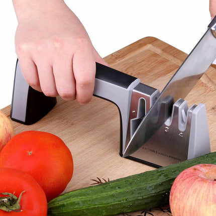 4-in-1 Stainless Knife Scissor Sharpener - Home & Garden Mad Fly Essentials