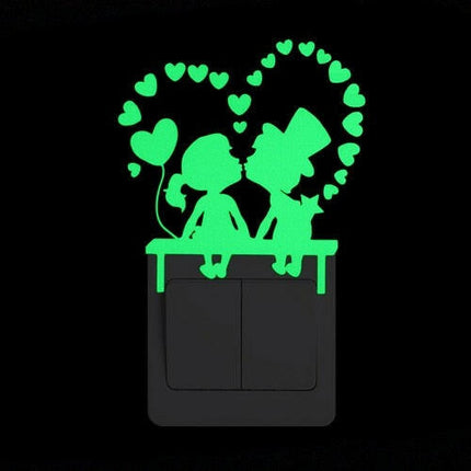 Luminous Cartoon Funny Animal Switch Sticker