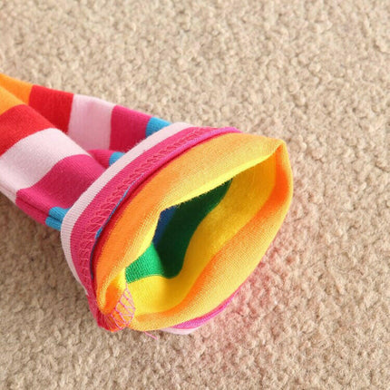 Girls Rainbow Striped Pencil Leggings 2-8yo Pants - Mad Fly Essentials