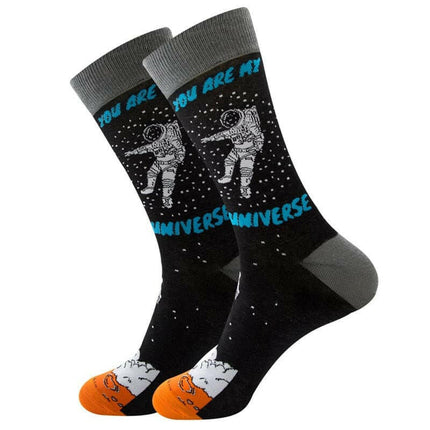 Men Combed 3D Starry Sky Stellar Funny socks