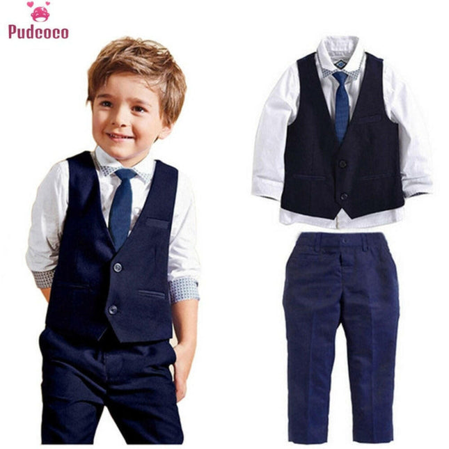 Baby Boy-3pcs Set-Vest Gentleman Formal Suits - Kids Shop Mad Fly Essentials