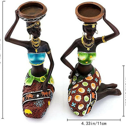 Rustic African Candle Holders Home Table Decor - Home & Garden Mad Fly Essentials