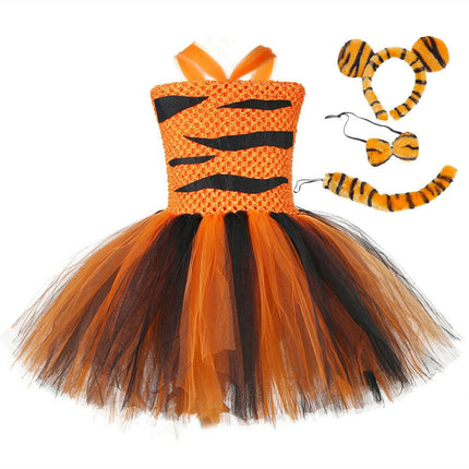 Baby Girl Tiger Tutu Dress Birthday Party Outfit - Kids Shop Mad Fly Essentials