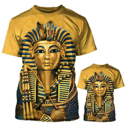 Men Summer Retro-Style Egyptian Pharaoh T Shirt