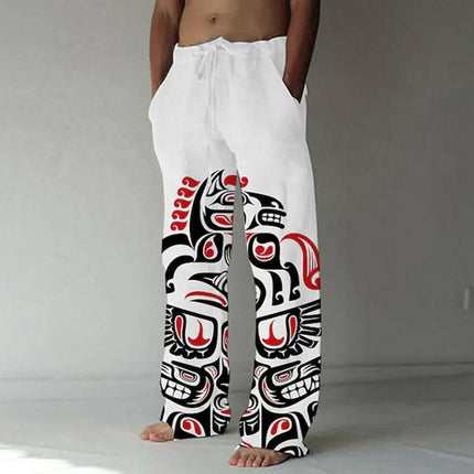 Men Graffiti-Tribal Print Dancing High-Waisted S-8XL Pants