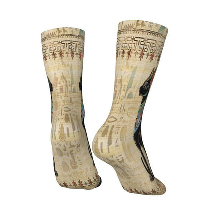 Mens Cats Funny Ankh Cross Ancient Egyptian Socks