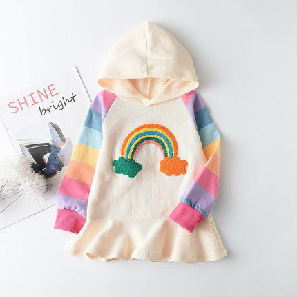 Baby Girls Knitted Rainbow Casual Dress - Kids Shop Mad Fly Essentials