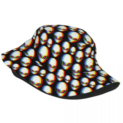 Men Hip Hop Psychedelic 3D Alien Fashion Bucket Hat