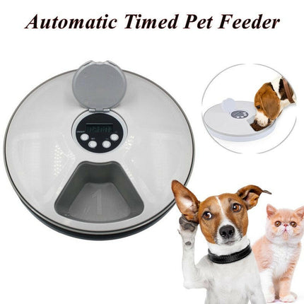 Smart Automatic Pet Food Feeder-Dispenser-6Grids for 6 Meals
