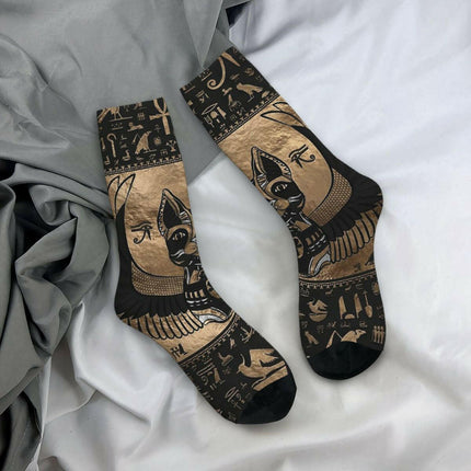 Men's Vintage Funny Egyptian Goddess Bastet Cat Lover Socks
