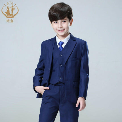 Baby Boy Formal Boy Suit Set-Party Wedding 3Pcs Blue Blazer Suit - Kids Shop Mad Fly Essentials