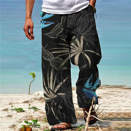 Men's 3D Tropical Elastic Graphic Straight Leg Pants - Men's Fashion Mad Fly Essentials