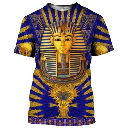 Men Summer Retro-Style Egyptian Pharaoh T Shirt