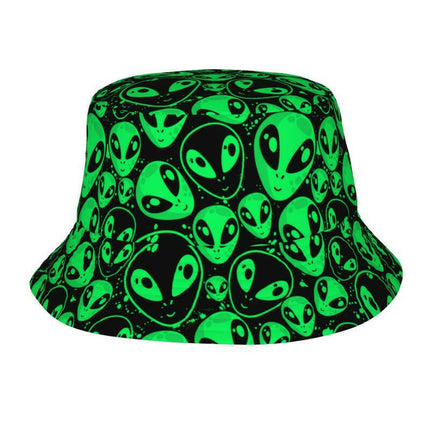 Men Hip Hop Psychedelic 3D Alien Fashion Bucket Hat