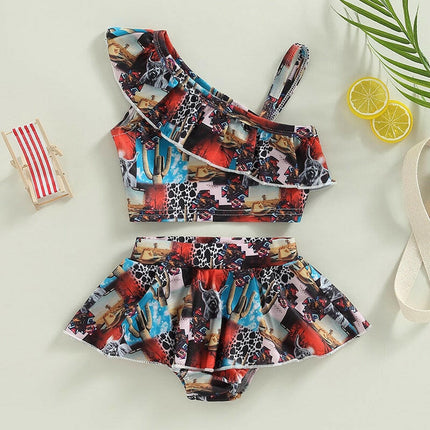 Baby Girl Summer Toddler Kids 2pc Set Floral Swimsuits - Kids Shop Mad Fly Essentials