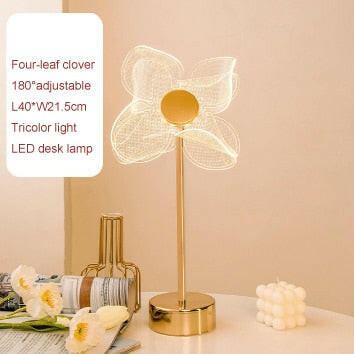 Retro Gold Table Butterfly LED Desk Lamp