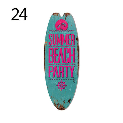 Festival Bar Home Party Surfboard Sign Decor