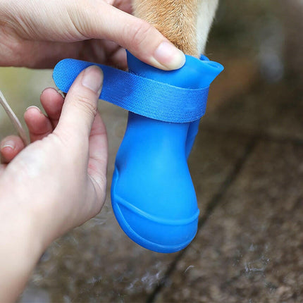 Pet Waterproof Dog Rainshoe Anti-slip Raincoat Boots - Pet Care Mad Fly Essentials