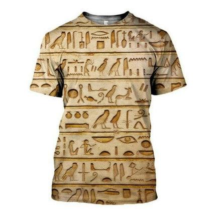 Men Ancient Egypt Goddess Pharaoh 3D Hip Hop Tees