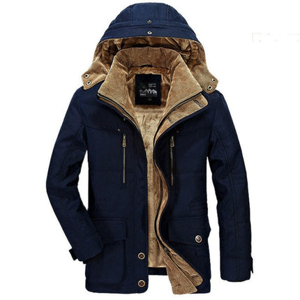 Men Long Winter Down Cargo Jackets Hooded S-7XL Parkas - Men's Fashion Mad Fly Essentials
