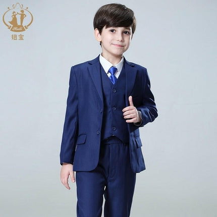 Baby Boy Formal Boy Suit Set-Party Wedding 3Pcs Blue Blazer Suit - Kids Shop Mad Fly Essentials