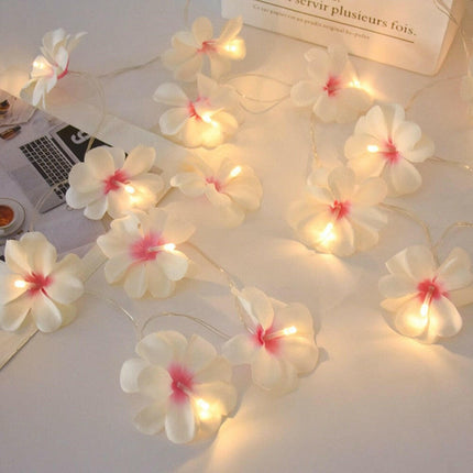 Hawaiian Plumeria Flower Garland LED Wedding String Lights - Seasonal Decor Mad Fly Essentials