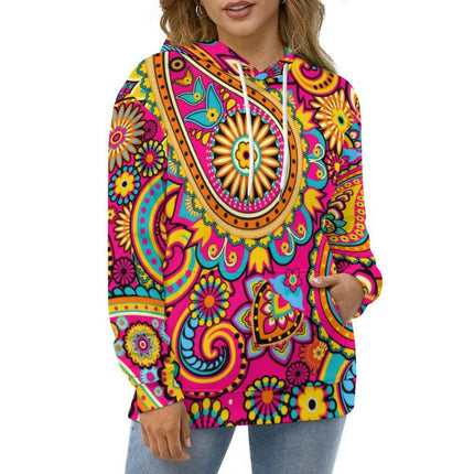 Women Paisley Print Floral Casual 3D Graphic Hoodies