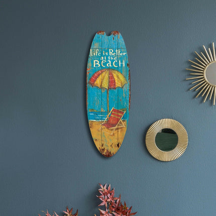 Home Beach Bar Mediterranean Party Wall Surfboard Ornament