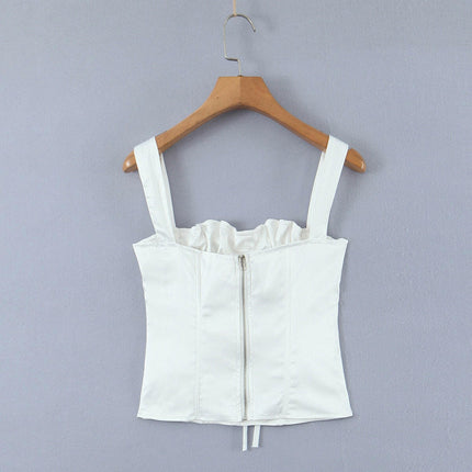 Women Retro French-Bow-Square Collar Summer Tank Tops - Women's Shop Mad Fly Essentials