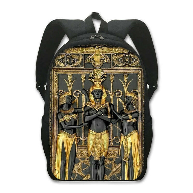 Boys Egyptian Art Pharaoh Anubis Backpack - Men's Fashion Mad Fly Essentials