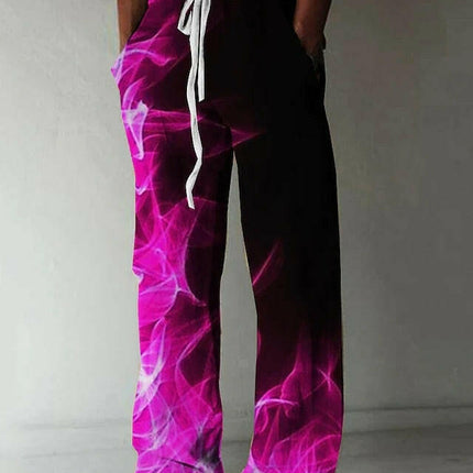 Men Trendy Tropical 3D Pattern Dance Style XS-8XL Casual Pants
