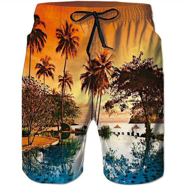 Men's Holiday Dream Paradise 3D Board Shorts - Men's Fashion Mad Fly Essentials