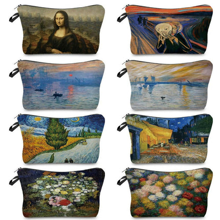 Van Gogh Starry Night Sunflower Organizer Travel Bags Cosmetic Bag