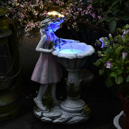 alloet Seasonal Decor Solar Fairy LED Garden Angel Statue Light