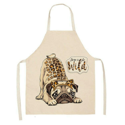 Animal Elements Home & Garden WQL0152-20 Pug Funny Sleeveless Kitchen Apron