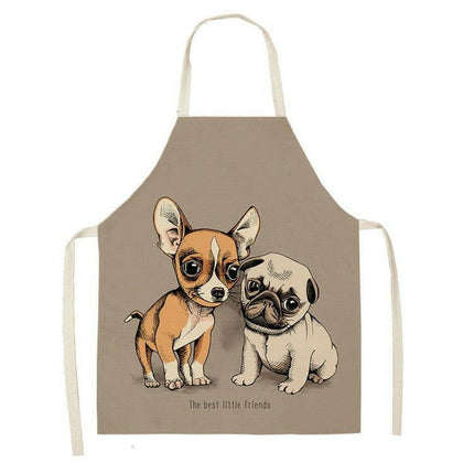 Animal Elements Home & Garden WQL0152-3 Pug Funny Sleeveless Kitchen Apron