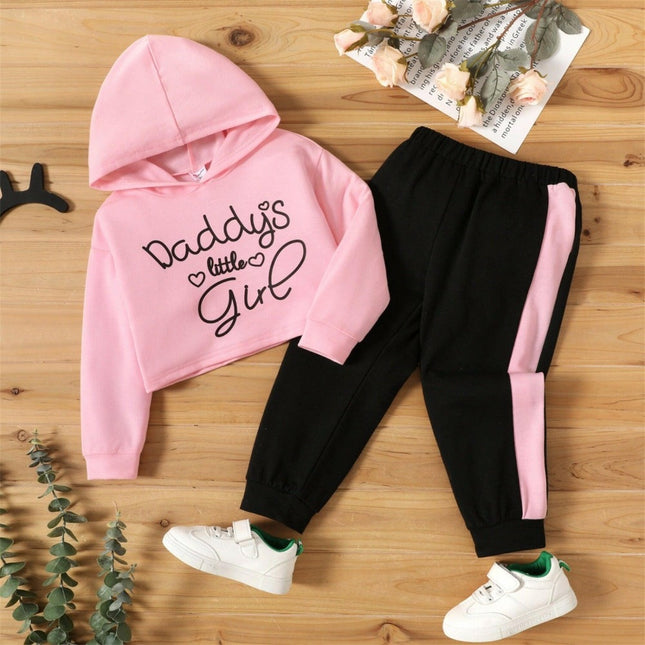 Baby Girl 2pc Daddy's Girl Hoodie+Pants Set - Kids Shop Mad Fly Essentials