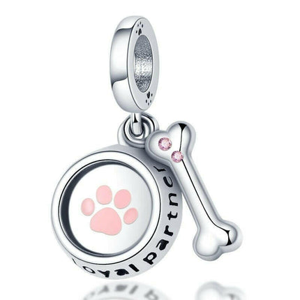 bamoer Women's Shop PAC031 Sterling Silver Mouse Cat Charms