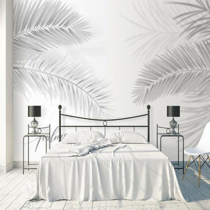 Custom Black White Tropical Rainforest 3D Mural Wallpaper - Home & Garden Mad Fly Essentials