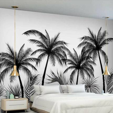 beibehang Kids Shop Custom Black White Tree Tropical Rainforest 3D Mural Wallpaper