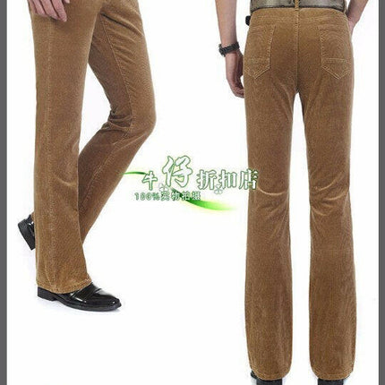BELL BOTTEM Men's Fashion Men Vintage Corduroy Flared Bootcut Pants